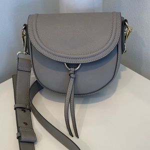 *NWOT* Indigo Grey Faux Leather Crossbody Bag
